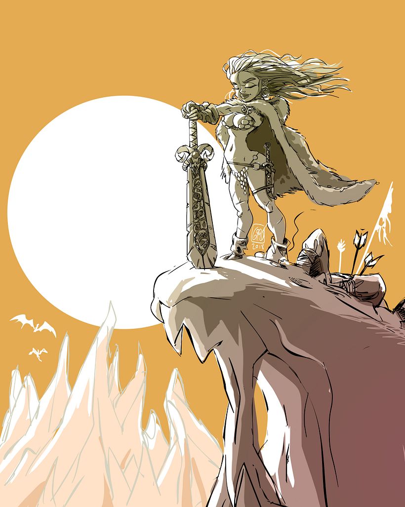 Red Sonja v2. Sketch -1