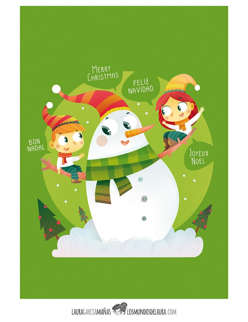 Merry Christmas. Ilustración infantil 1