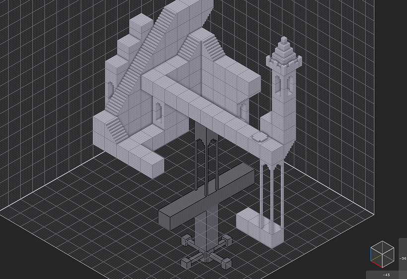 Monument Valley Fan Art con MagicaVoxel 3