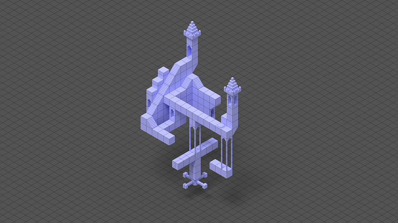 Monument Valley Fan Art con MagicaVoxel 5