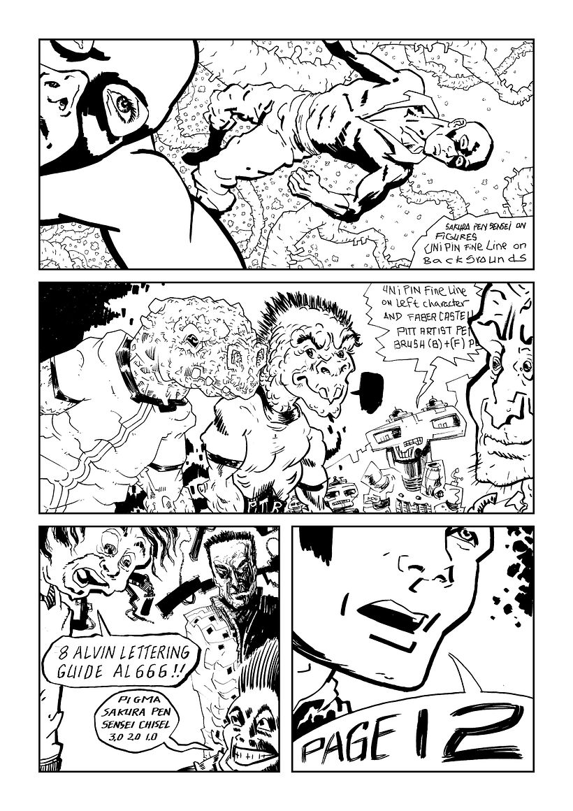Inking techniques - Illustrazione tradizionale