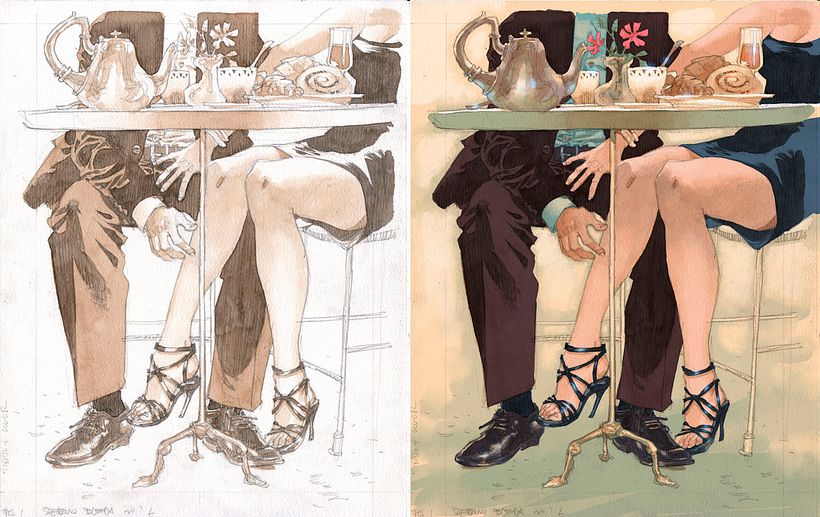 Entintado: del dibujo a lápiz a la página de cómic 1