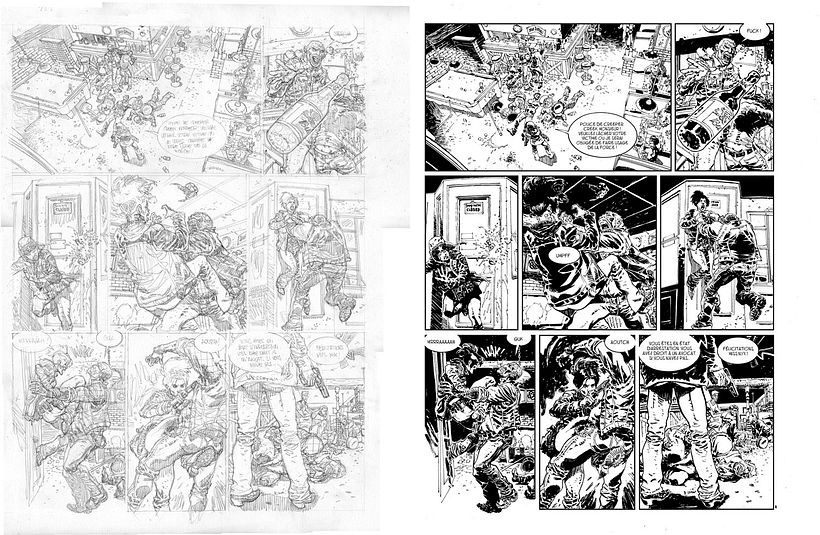 Entintado: del dibujo a lápiz a la página de cómic 7