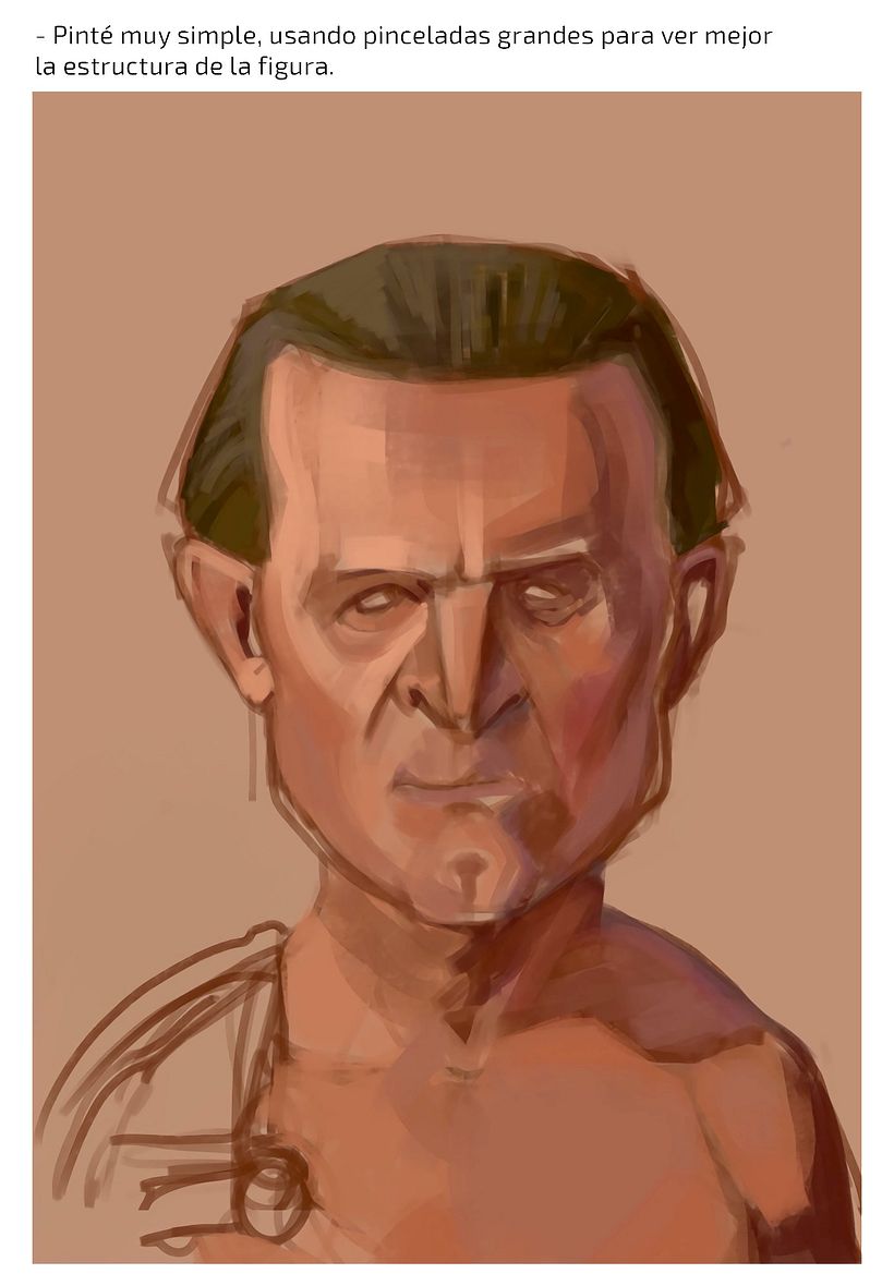 Caricatura Kirk Douglas + pasos tutorial  4