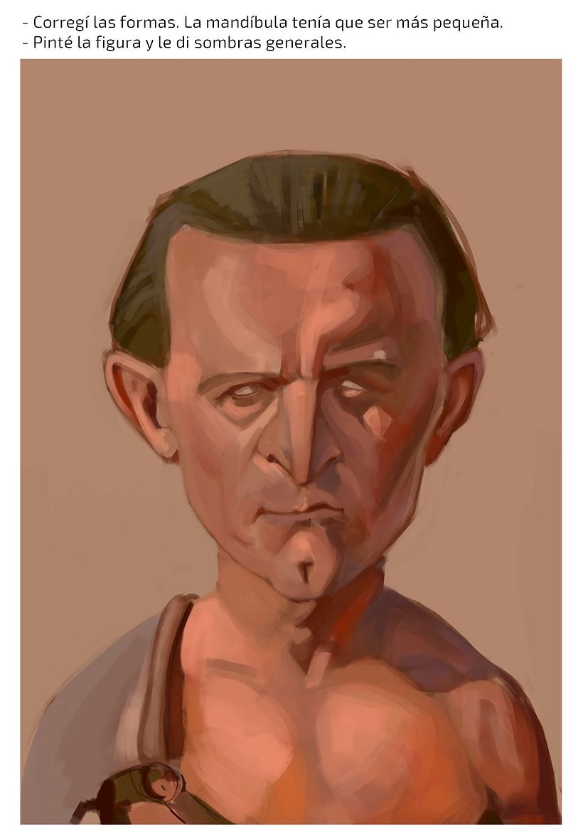 Caricatura Kirk Douglas + pasos tutorial  5