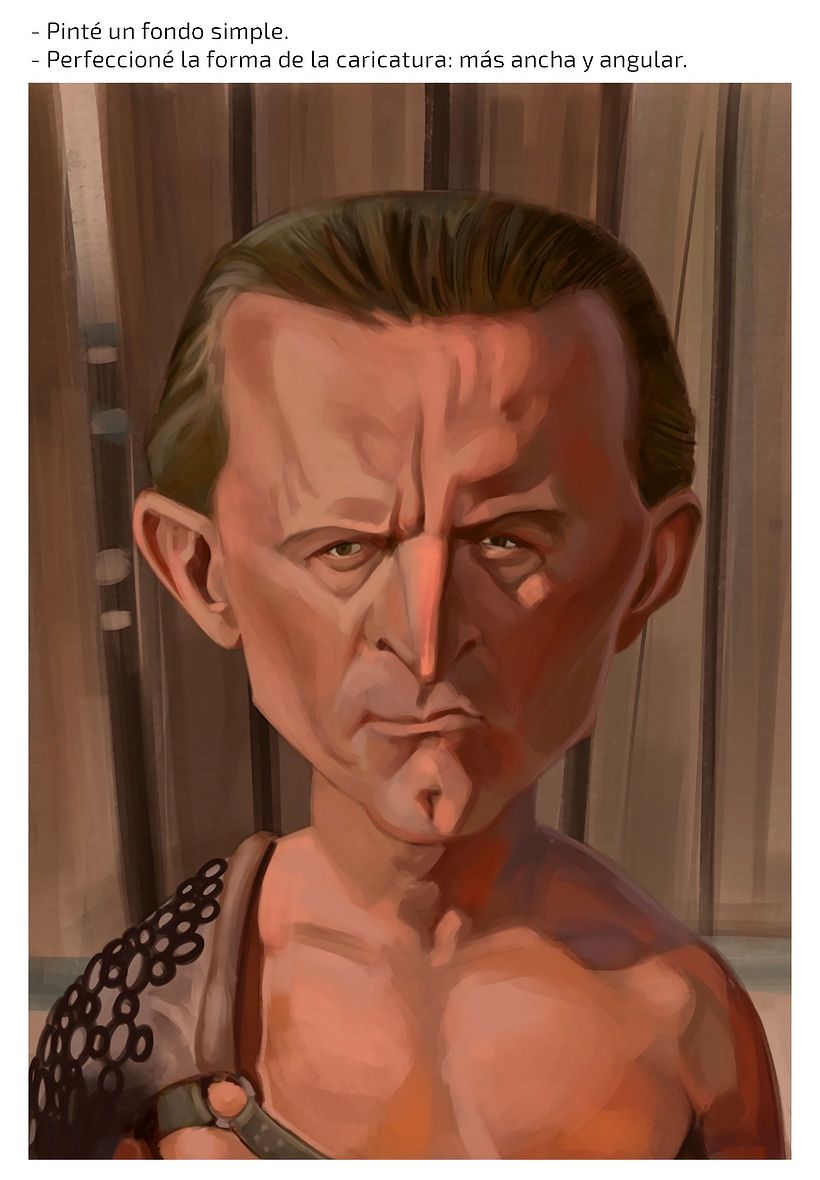 Caricatura Kirk Douglas + pasos tutorial  7
