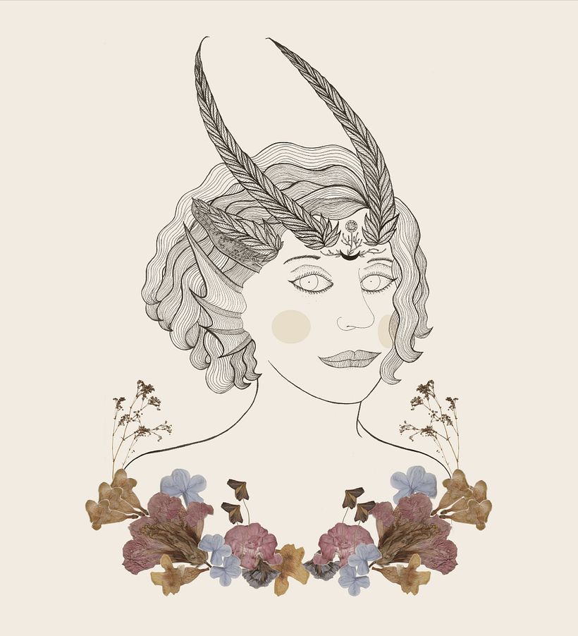 Collage autoretrato-totémico -1