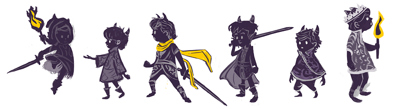 The demon kid and the three beggars (Character concept art) 9