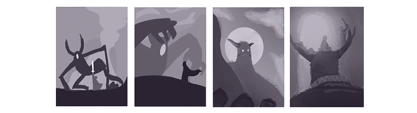 The demon kid and the three beggars (Character concept art) 12