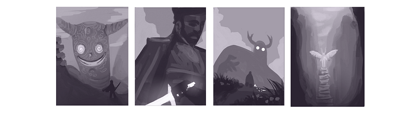 The demon kid and the three beggars (Character concept art) 13