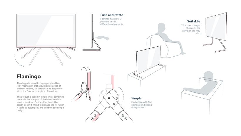 FLAMINGO: Soporte para SAMSUNG QLED TV (Propiedad de SAMSUNG) 4