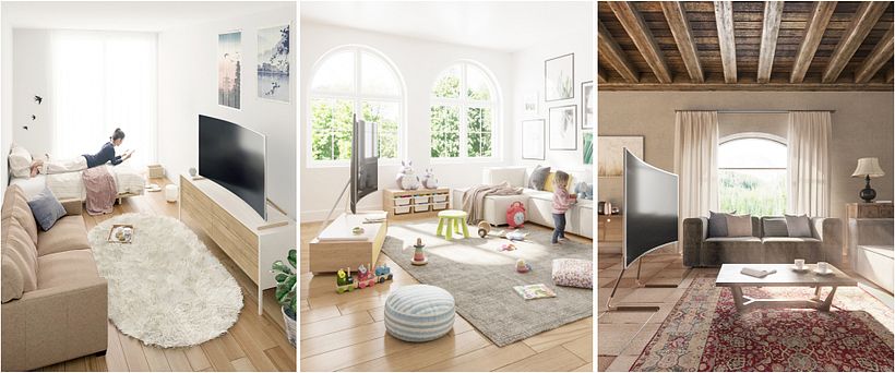 FLAMINGO: Soporte para SAMSUNG QLED TV (Propiedad de SAMSUNG) 9