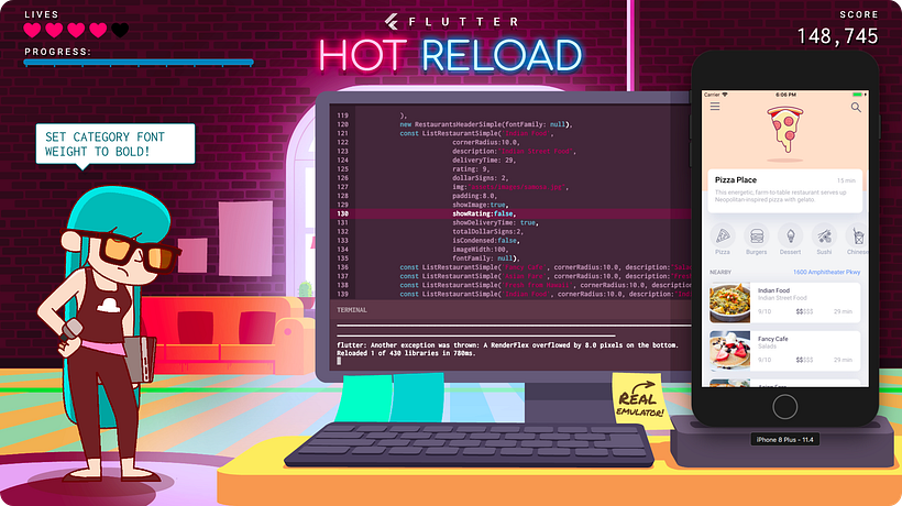 Flutter Hot Reload Game at Google I/O 2018 27