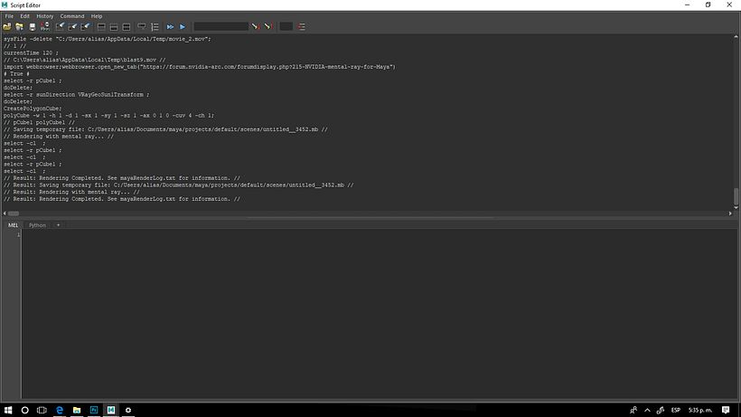 problema con el batch render en maya 2018 1