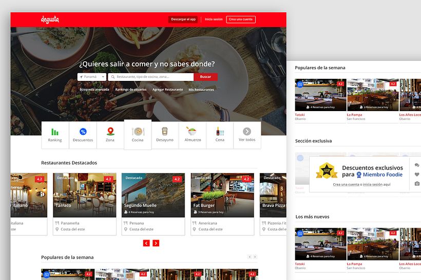UX: Usabilidad y Experiencia de Usuario ( degusta panama app y web ) 4