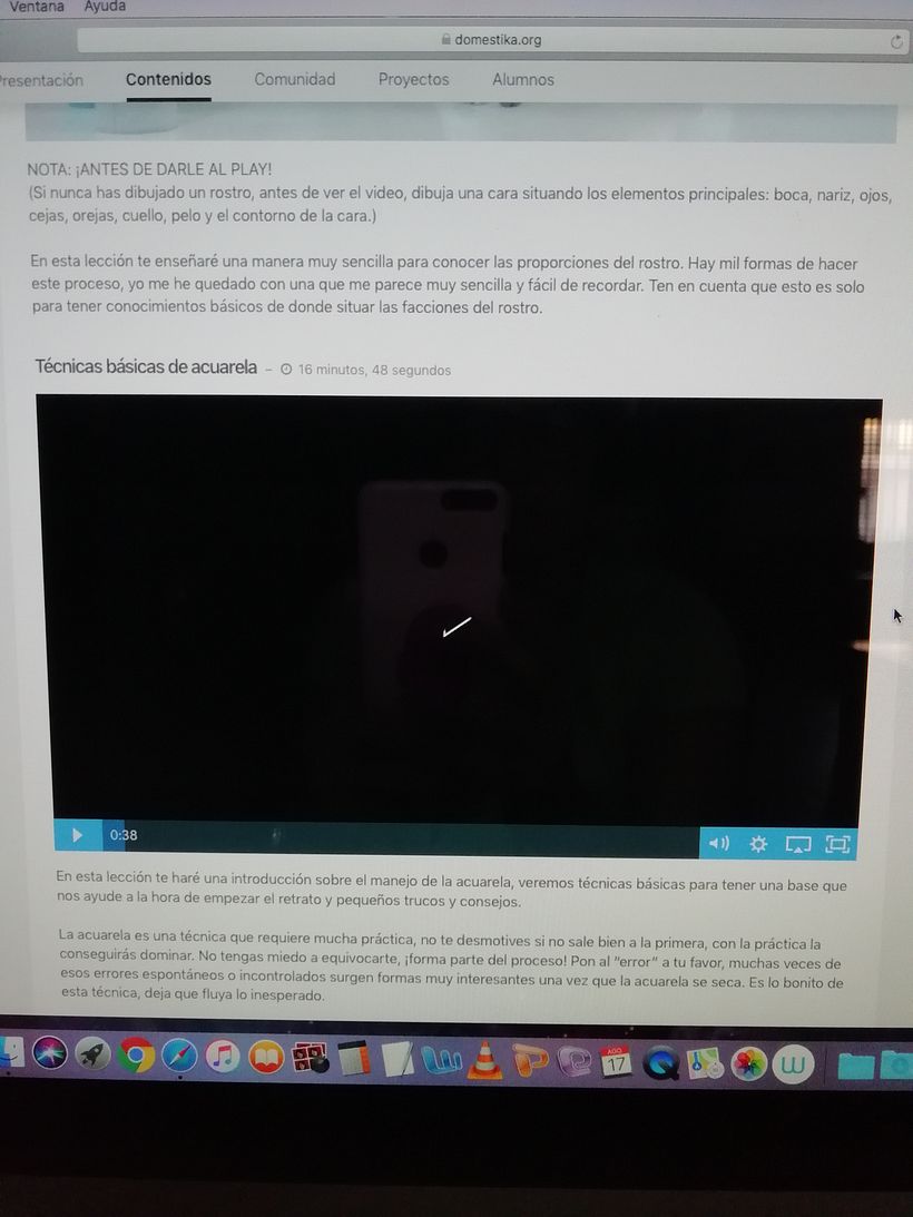 Falla en la reproducción de cursos  1