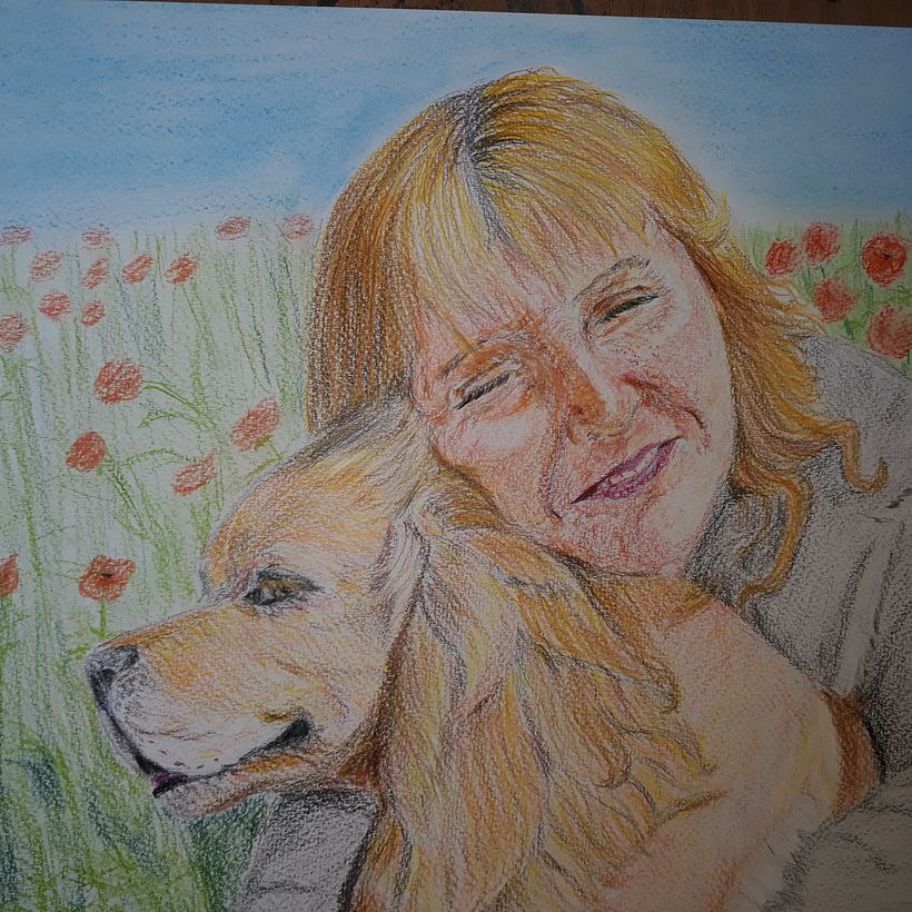 Mi Proyecto del curso:  Retrato realista con lápices de colores 1