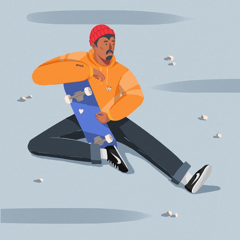 Skating  - Dijital İllüstrasyon