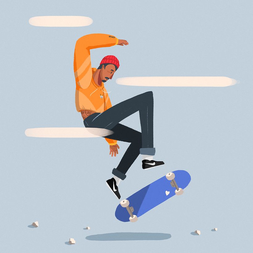 Skating  - Dijital İllüstrasyon