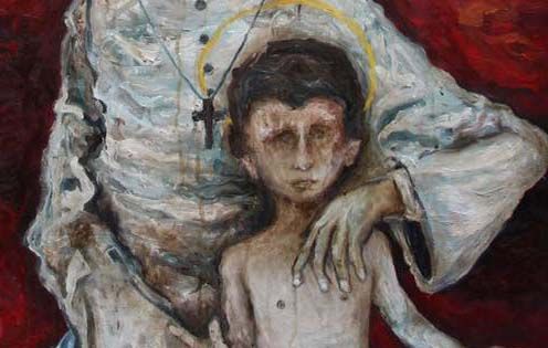 Pederastia en la Iglesia: Pintura sobre abuso sexual infantil /Luis Vargas Santa Cruz 4