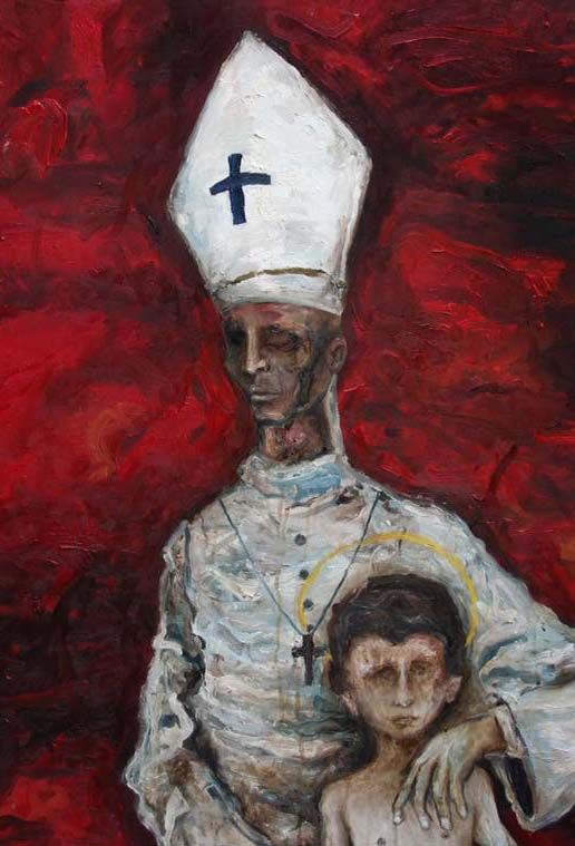 Pederastia en la Iglesia: Pintura sobre abuso sexual infantil /Luis Vargas Santa Cruz 5
