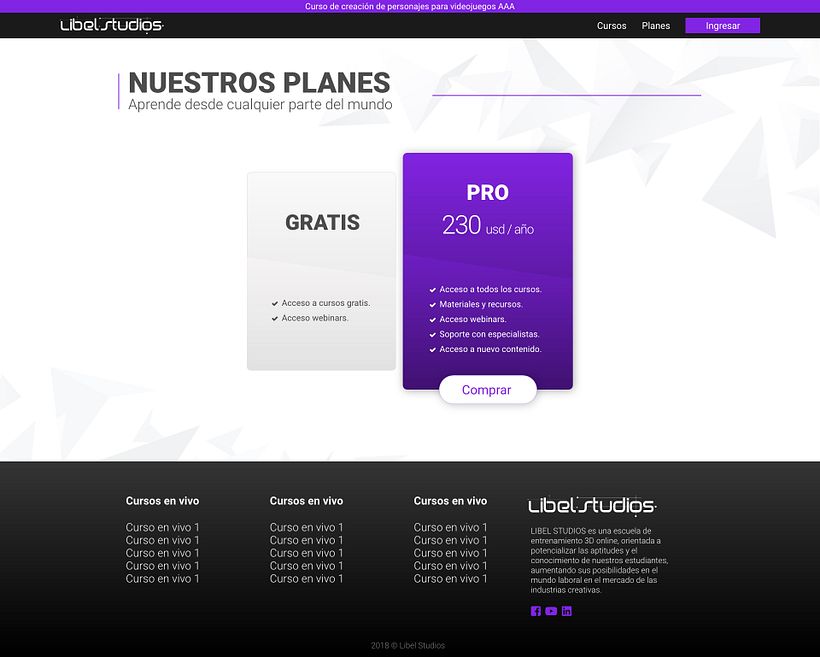 Sito web de membresía para cursos online de 3D 4