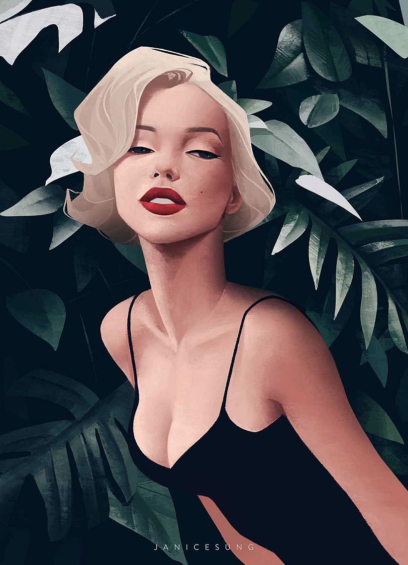 Grandes iconos femeninos ilustrados por Janice Sung 1