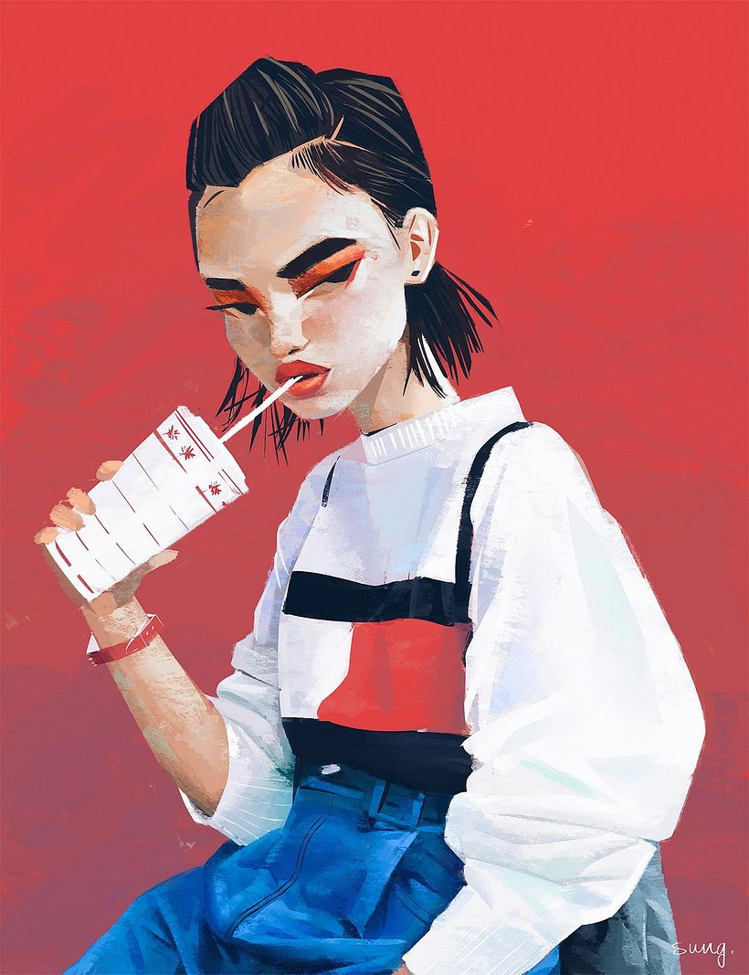 Grandes iconos femeninos ilustrados por Janice Sung 7