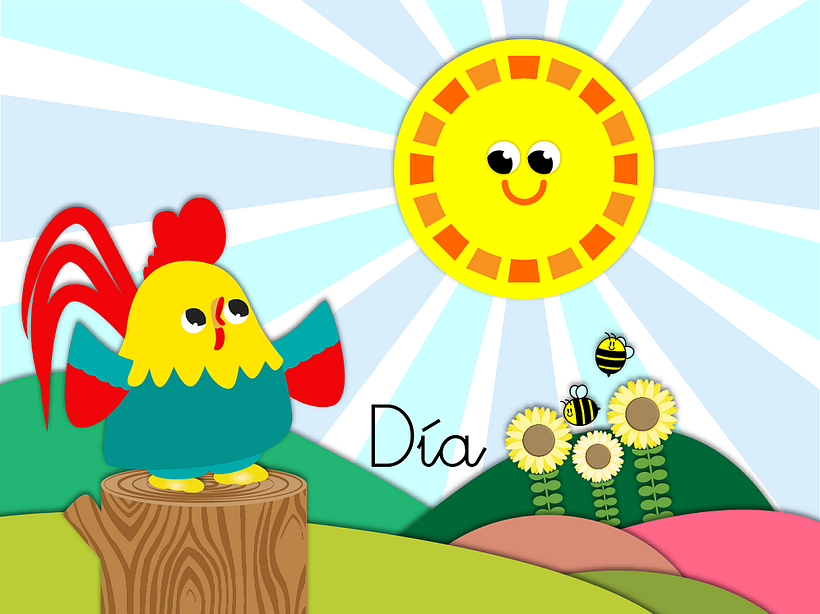 Proyecto interactivo-bilingüe infantil. Concepto:El Día. 0
