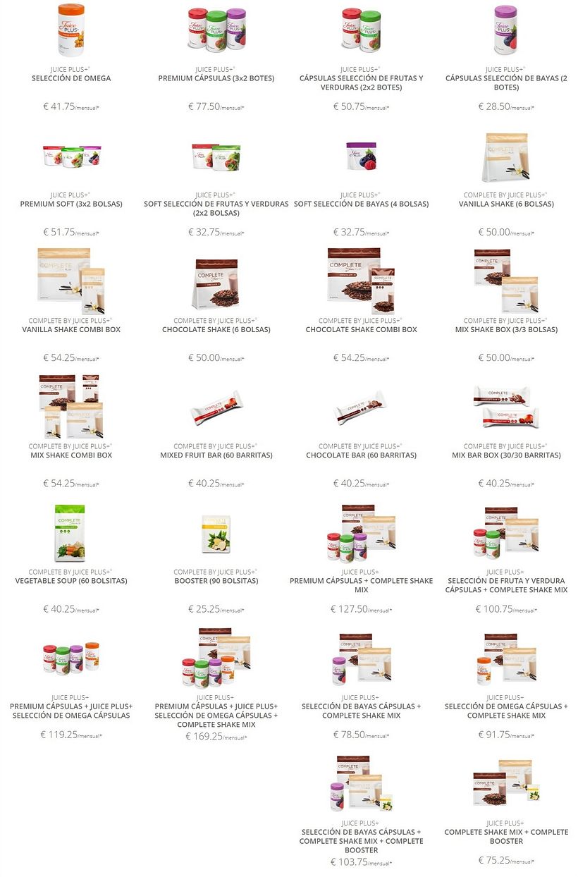 Precios Juice Plus 1