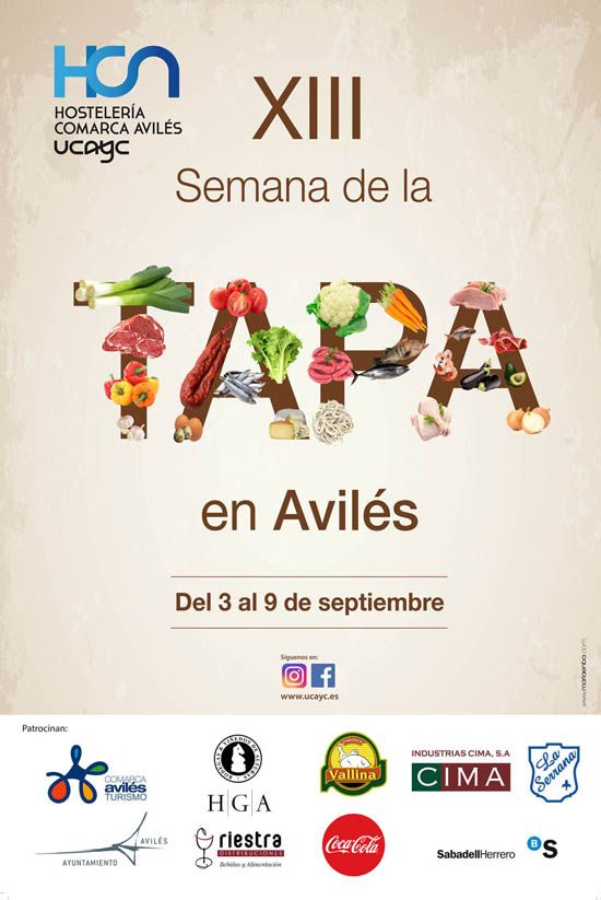 Cartel de la XIII Semana de la Tapa, en Avilés (Asturias) -1