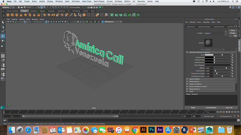 En Autodesk Maya ¿Cómo aplico color a un solo elemento? 1