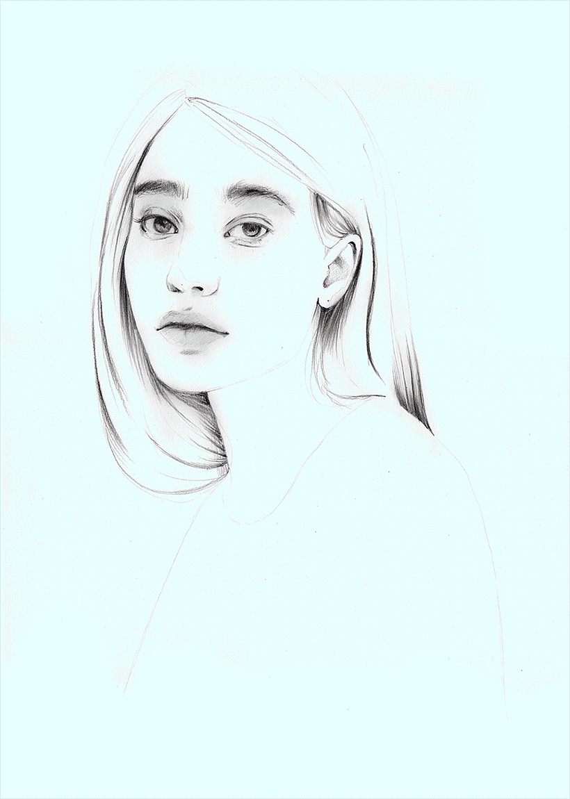 Mi Proyecto del curso: Retrato con lápiz, técnicas de color y Photoshop 1