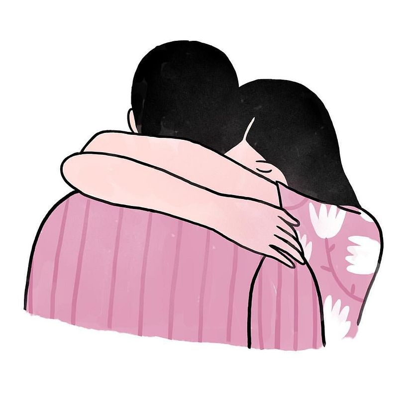 Ilustración minimalista sobre el amor y otras emociones 1