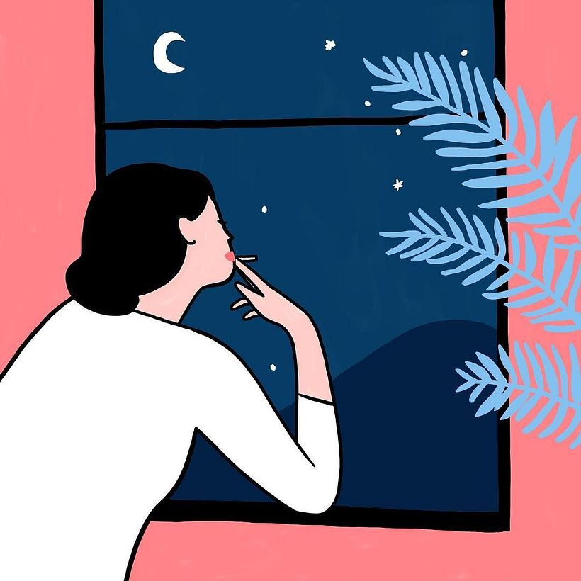 Ilustración minimalista sobre el amor y otras emociones 3