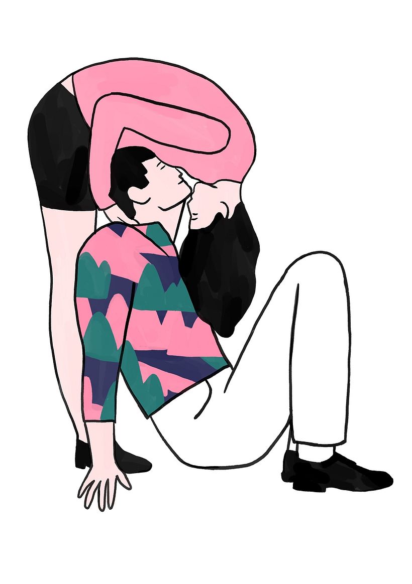 Ilustración minimalista sobre el amor y otras emociones 6
