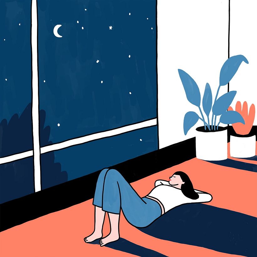 Ilustración minimalista sobre el amor y otras emociones 9