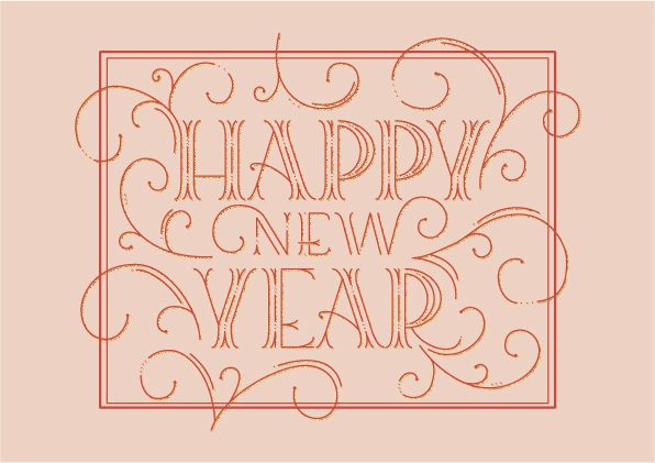 Lettering: Happy new year 0
