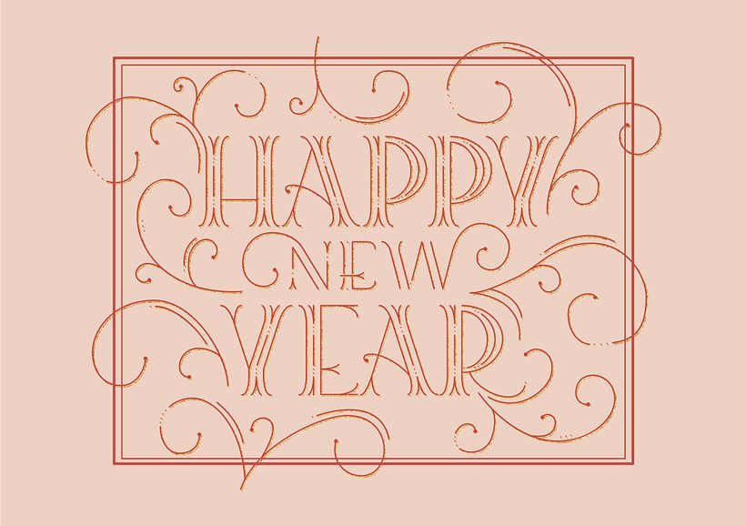 Lettering: Happy new year 6
