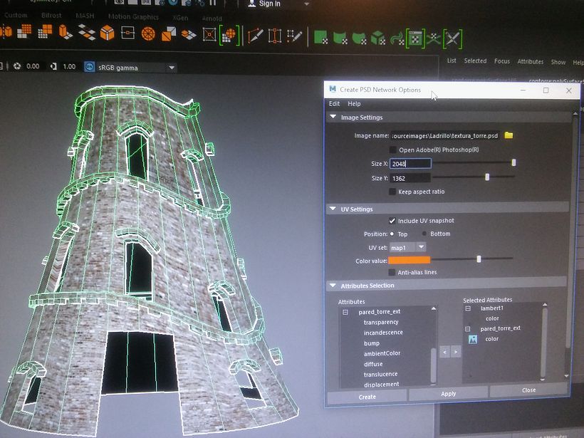 Editar texturas en Autodesk Maya 2