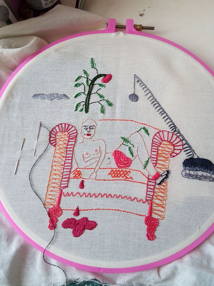 Técnicas de bordado: Sueño con dormir 3