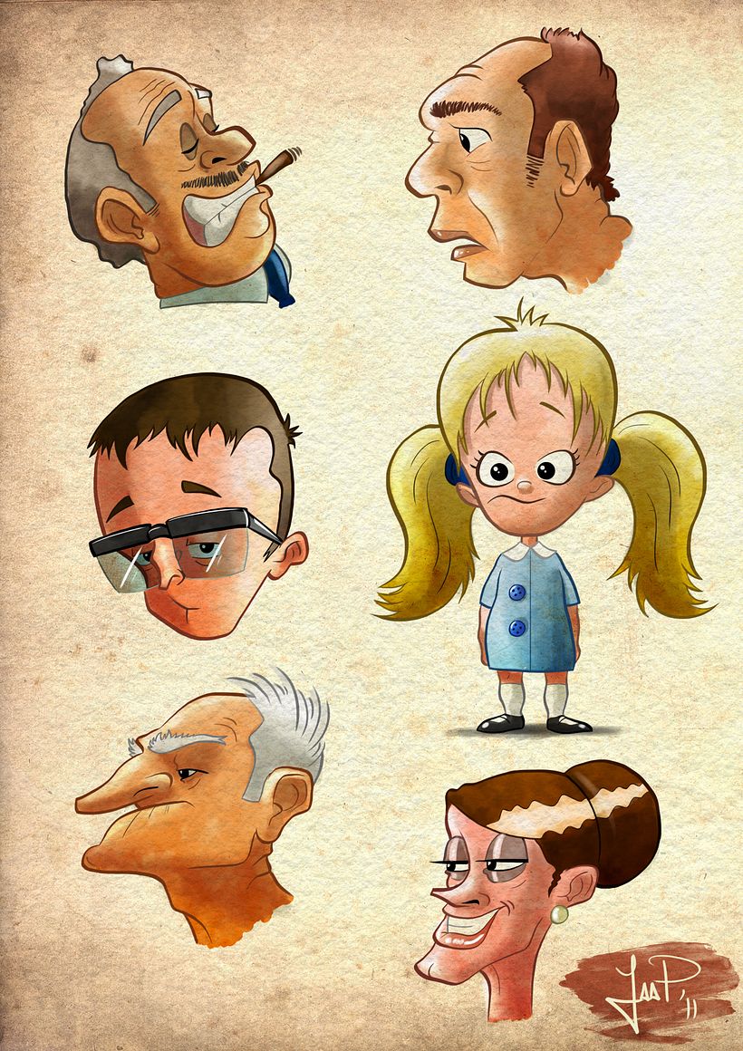 Estudio de personajes y caras 3