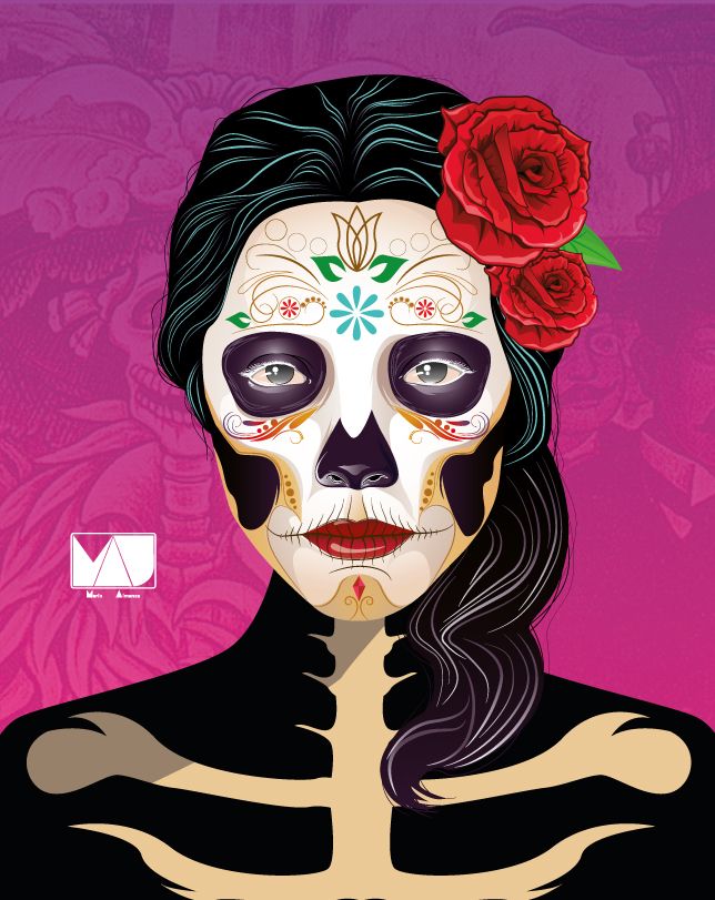 ilustración catrina  0