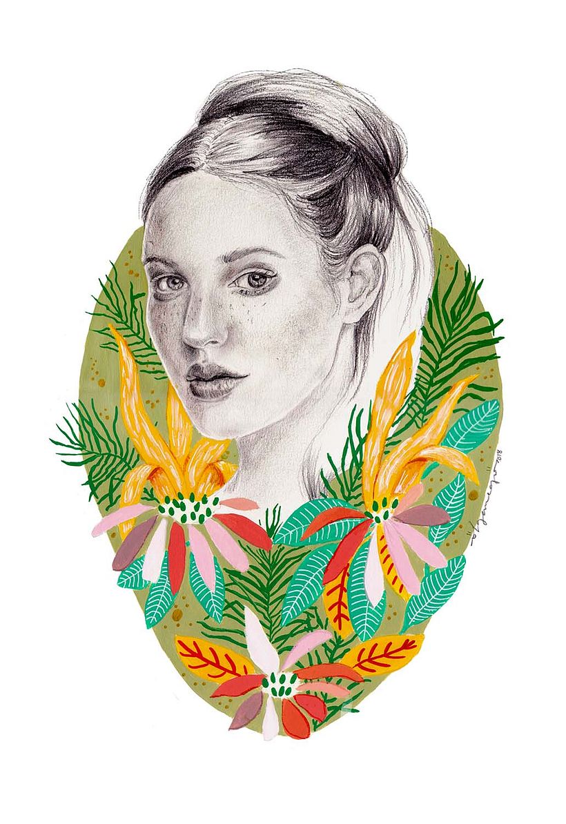 Mi Proyecto del curso: Retrato con lápiz, técnicas de color y Photoshop 2