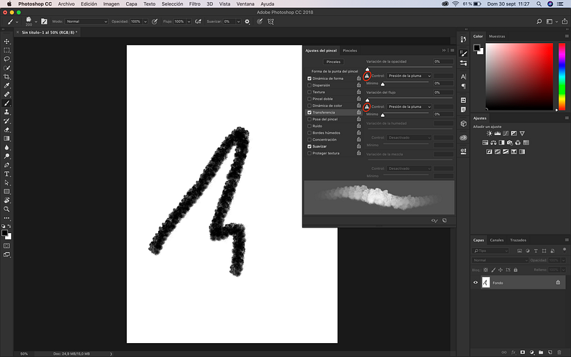 Photoshop no detecta la presión de la Wacom 1