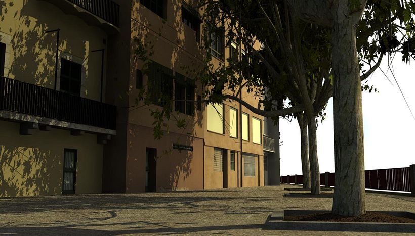 Façanes de l'Onyar de Girona, 3D  3