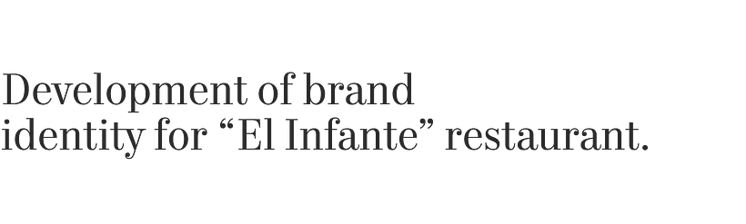 El infante. Brand identity. 1