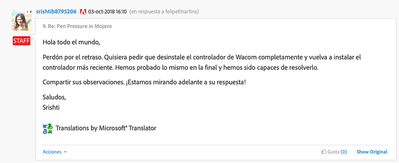 Experiencia con MacOS Mojave 1