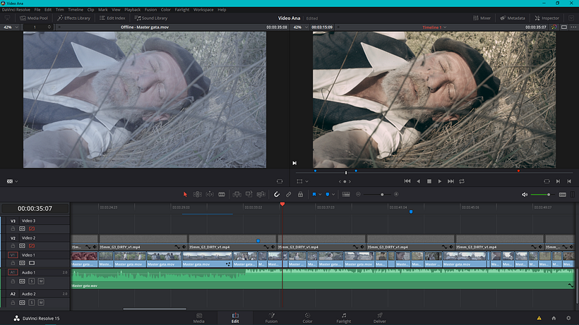 Mi Proyecto del curso: Etalonaje digital con DaVinci Resolve - Videoclip Gata Cattana Cartas que no repartí 9