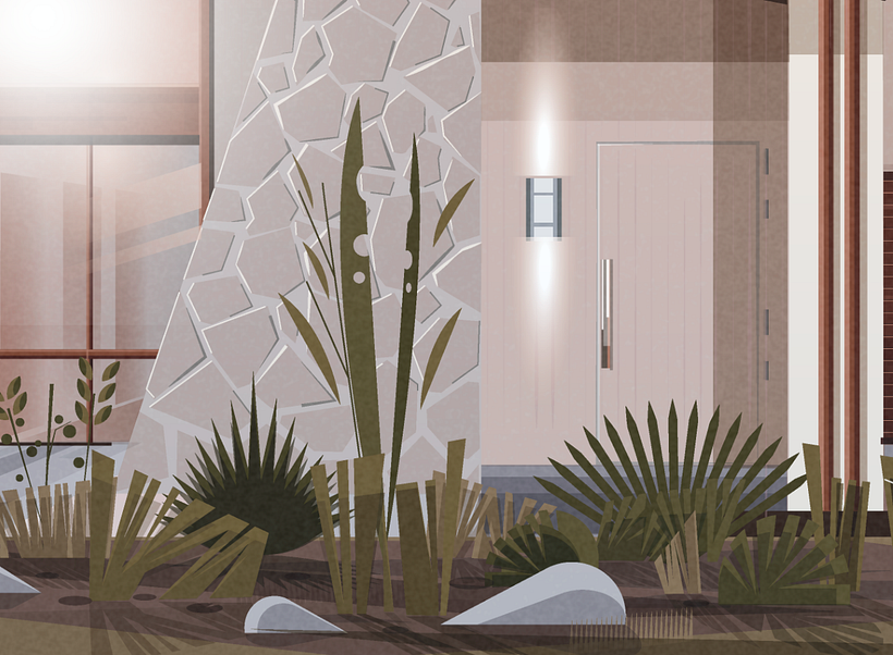 Ilustración vectorial. Vivienda unifamiliar. 8